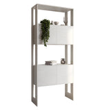 Модуль-5 стеллаж полки с фасадами LION Нобу Бетон Style (LION-042240)