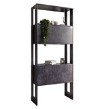 Модуль-5 стеллаж полки с фасадами LION Нобу Бетон темный (LION-042242)