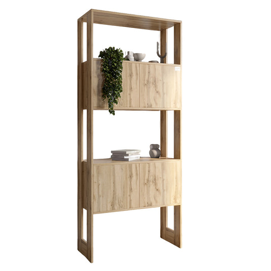 Модуль-5 стеллаж полки с фасадами LION Нобу Дуб Аппалачи (LION-042243)