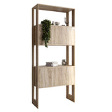 Модуль-5 стеллаж полки с фасадами LION Нобу Дуб Сонома (LION-042246)