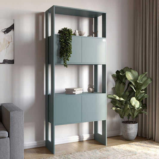 Модуль-5 стеллаж полки с фасадами LION Нобу Гранит серый (LION-042248)