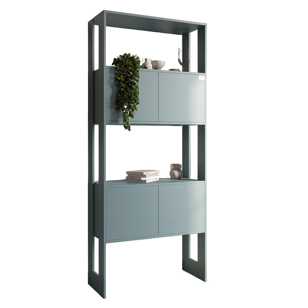 Модуль-5 стеллаж полки с фасадами LION Нобу Гранит серый (LION-042248)