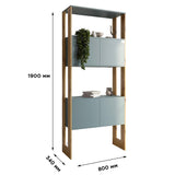 Модуль-5 стеллаж полки с фасадами LION Нобу Нимфея Альба (LION-042250)