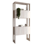 Модуль-5 стеллаж полки с фасадами LION Нобу Самоа дымчатый (LION-042252)