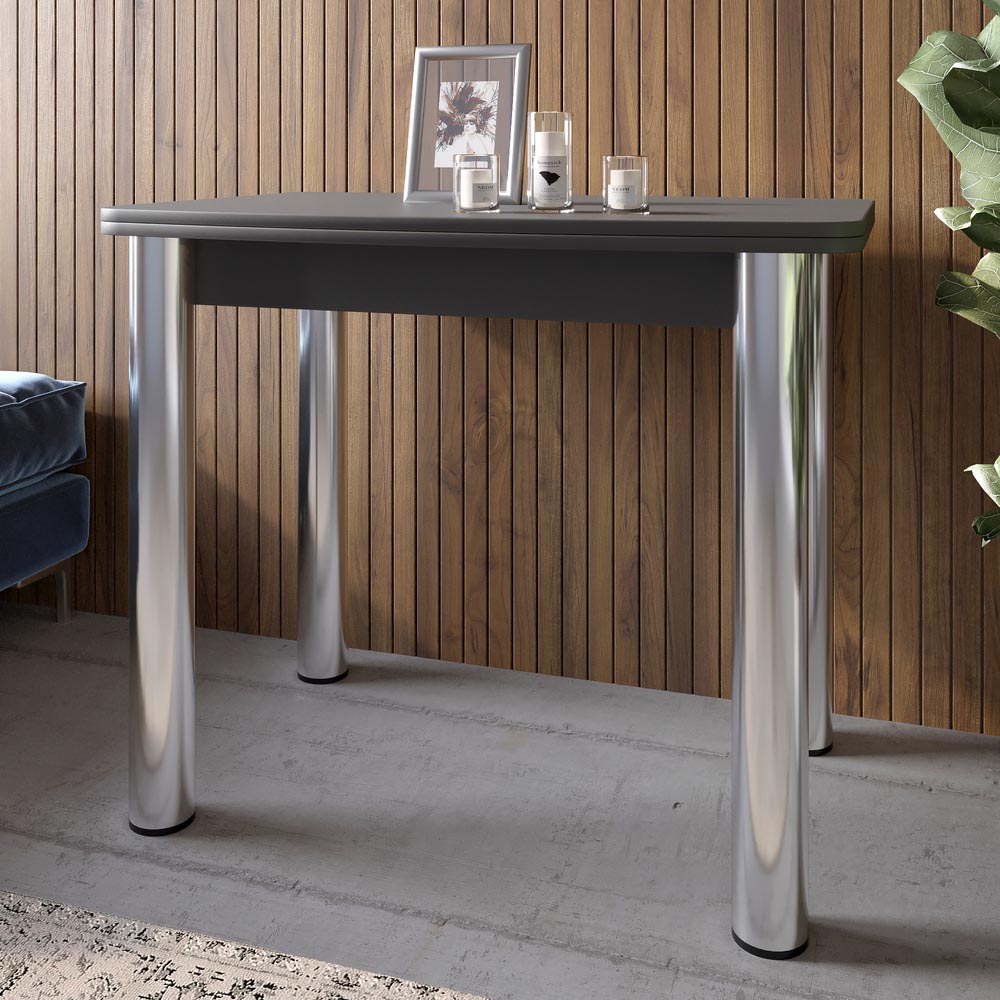 Обеденный стол раскладной LION Нота Антрацит 60x90/90x120 (LION-041276) ТОП