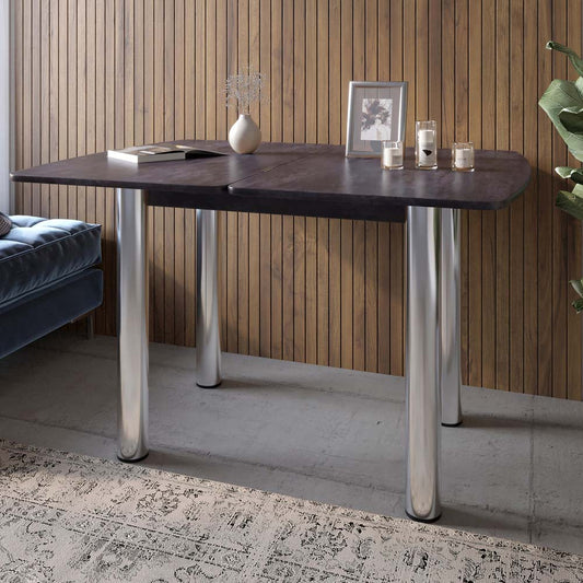 Обеденный стол раскладной LION Нота Бетон темный 60x90/90x120 (LION-041278)