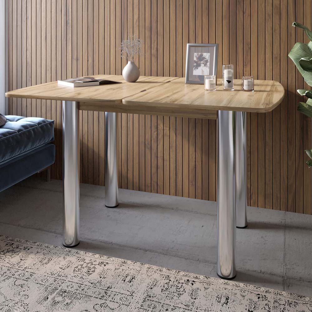 Обеденный стол раскладной LION Нота Дуб Аппалачи 60x90/90x120 (LION-041280)