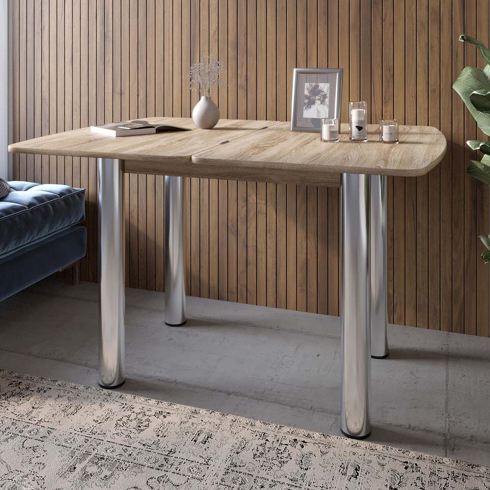 Обеденный стол раскладной LION Нота Дуб Сонома трюфель 60x90/90x120 (LION-041284)