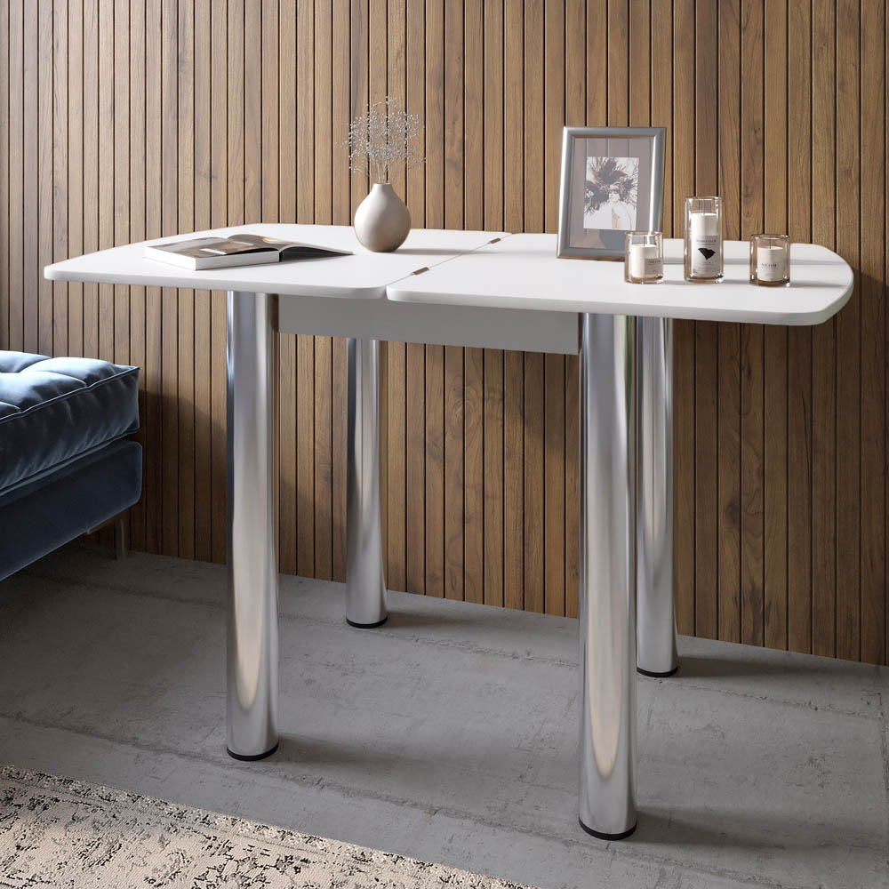 Обеденный стол раскладной LION Нота Мини Нимфея Альба 60x70/70x120 (LION-041300)