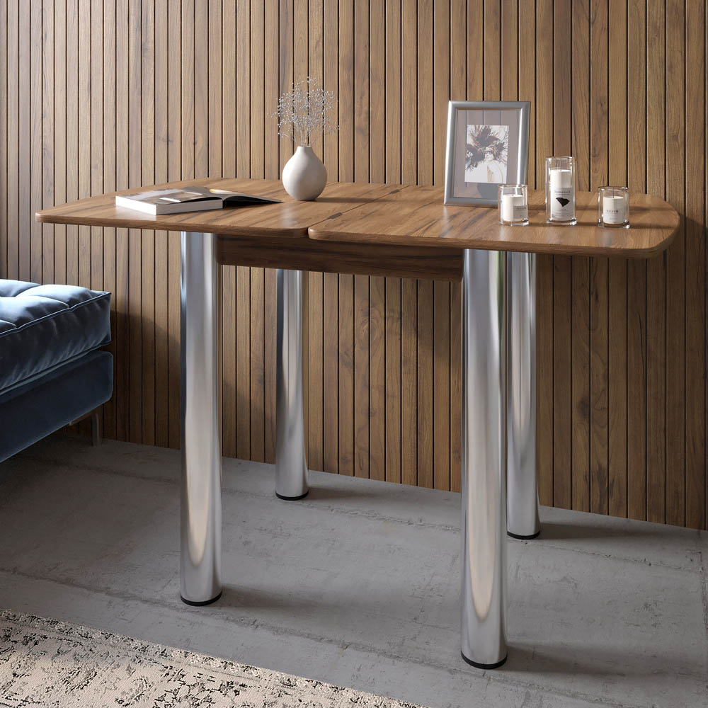 Обеденный стол раскладной LION Нота Мини Дуб Ливорно 60x70/70x120 (LION-041296)