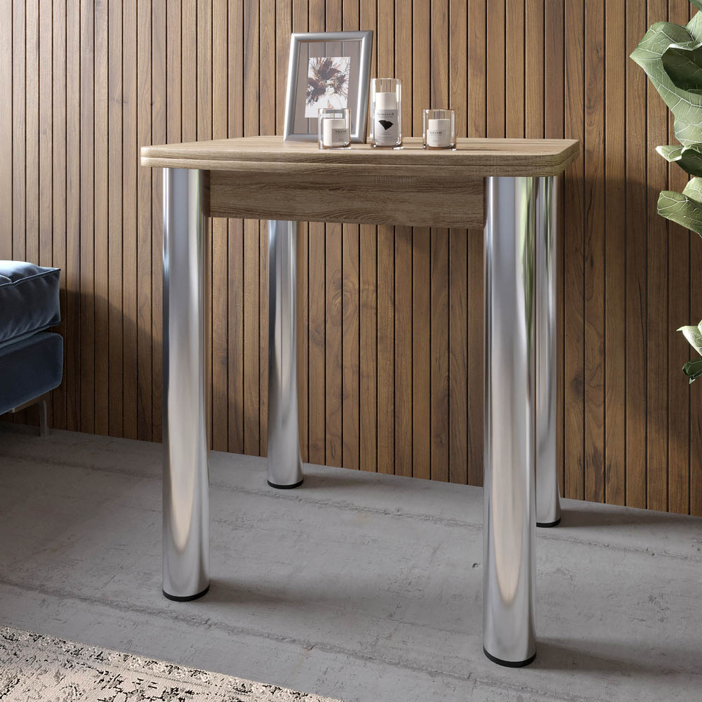 Обеденный стол раскладной LION Нота Мини Дуб Сонома трюфель 60x70/70x120 (LION-041298)