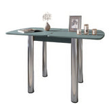 Обеденный стол раскладной LION Нота Мини Гранит серый 60x70/70x120 (LION-041293)