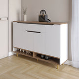 Тумба для обуви в прихожуюLION Салливан Тумба-2 Нимфея Альба (белый)/Дуб Ливорно (LION-041133)