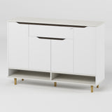 Тумба для обуви в прихожуюLION Салливан Тумба-2 Нимфея Альба (белый)/Бетон Style (LION-041131)