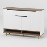 Тумба для обуви в прихожуюLION Салливан Тумба-2 Нимфея Альба (белый)/Дуб Ливорно (LION-041133)