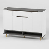 Тумба для обуви в прихожуюLION Салливан Тумба-2 Нимфея Альба (белый)/Антрацит (LION-041139)