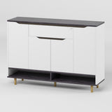 Тумба для обуви в прихожуюLION Салливан Тумба-2 Нимфея Альба (белый)/Бетон Темный (LION-041140)