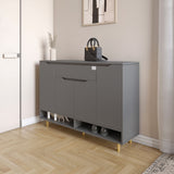 Тумба для обуви в прихожую LION Салливан Тумба-2 Антрацит (LION-041118) ТОП