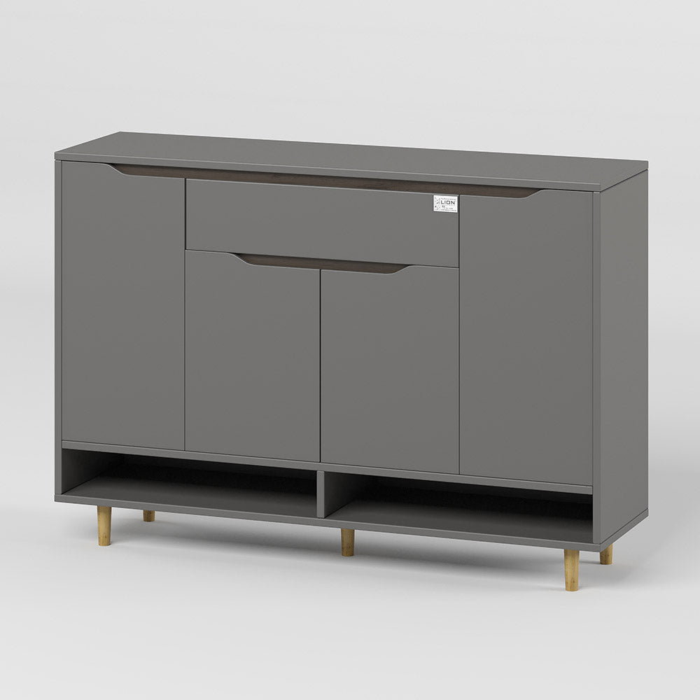 Тумба для обуви в прихожую LION Салливан Тумба-2 Антрацит (LION-041118) ТОП