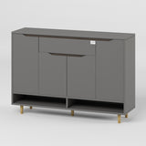 Тумба для обуви в прихожую LION Салливан Тумба-2 Антрацит (LION-041118) ТОП