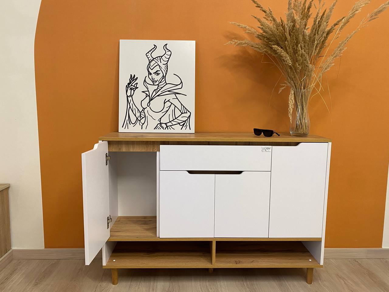 Тумба для обуви в прихожуюLION Салливан Тумба-2 Нимфея альба/Самоа Дымчатый (LION-041144)