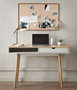 Письменный стол LION Сканди-1 Нимфея Альба (белый)/Дуб Артизан (столешница) (LION-041394) ТОП
