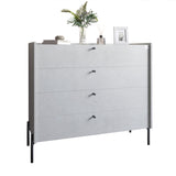 Комод с 4 ящиками LION Wood с черными ножками 100х90х45 см Бетон style (LION-042974)