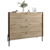 Комод с 4 ящиками LION Wood с черными ножками 100х90х45 см Дуб Аппалачи (LION-042977)