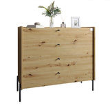 Комод с 4 ящиками LION Wood с черными ножками 100х90х45 см Дуб Артизан (LION-042978)