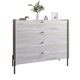 Комод с 4 ящиками LION Wood с черными ножками 100х90х45 см Самоа Дымчатый (LION-042985)