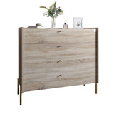 Комод с 4 ящиками LION Wood с золотыми ножками 100х90х45 см Дуб Сонома (LION-042966)