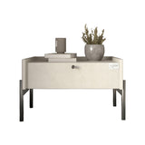 Тумба прикроватная LION Wood с одним ящиком Бетон style (черные ножки) (LION-041309)