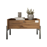 Тумба прикроватная LION Wood с одним ящиком Дуб Ливорно (черные ножки) (LION-041319)