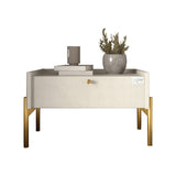 Тумба прикроватная LION Wood с одним ящиком Бетон style (золотые ножки) (LION-041308)