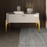 Тумба прикроватная LION Wood с одним ящиком Кашемир (золотые ножки) (LION-041324)