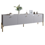 Тумба под телевизор на 3 ящика LION Wood с золотыми ножками 160х65х40 см Кашемир (LION-042996)