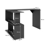Cтол компьютерный поворотный с полками М-ЗОН Джеко 1200 Сонома (MZN-031032)