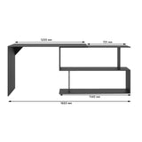 Cтол компьютерный поворотный с полками М-ЗОН Джеко 1200 Сонома (MZN-031032)