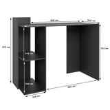 Cтол компьютерный с 2 полками М-ЗОН Джеко 1200/12 Сонома (MZN-031020)