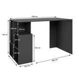 Cтол письменный с полками М-ЗОН Джеко 1200/3 Антрацит (MZN-031024)