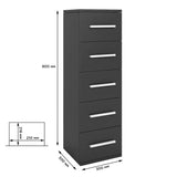 Комод 5 ящиков М-ЗОН Джеко 300 Сонома (MZN-031017)