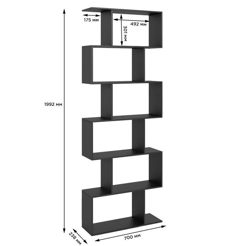 Стелаж-змейка М-ЗОН Джеко 700 Сонома (MZN-031011)