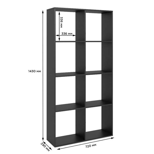 Стелаж М-ЗОН Джеко 720 Антрацит (MZN-031015)