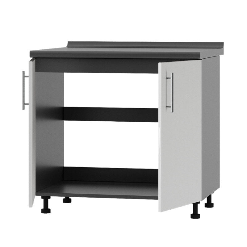 Кухонный модуль под мойку Оптима Низ Н84-900 Дуб Сонома/Нимфея Альба (Белый) (без столешницы) 900х461х820 мм (DTM-072179)