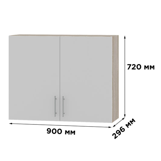 Кухонный модуль сушарка Оптима Верх В06-900 Дуб Сонома/Нимфея Альба (Белый) 900х296х720 мм (DTM-071729)