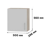 Кухонный модуль сушарка Оптима Верх В22-500 Дуб Сонома/Нимфея Альба (Белый) 500х296х560 мм (DTM-072814)