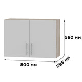 Кухонный модуль сушарка Оптима Верх В22-800 Дуб Сонома/Нимфея Альба (Белый) 800х296х560 мм (DTM-072938)