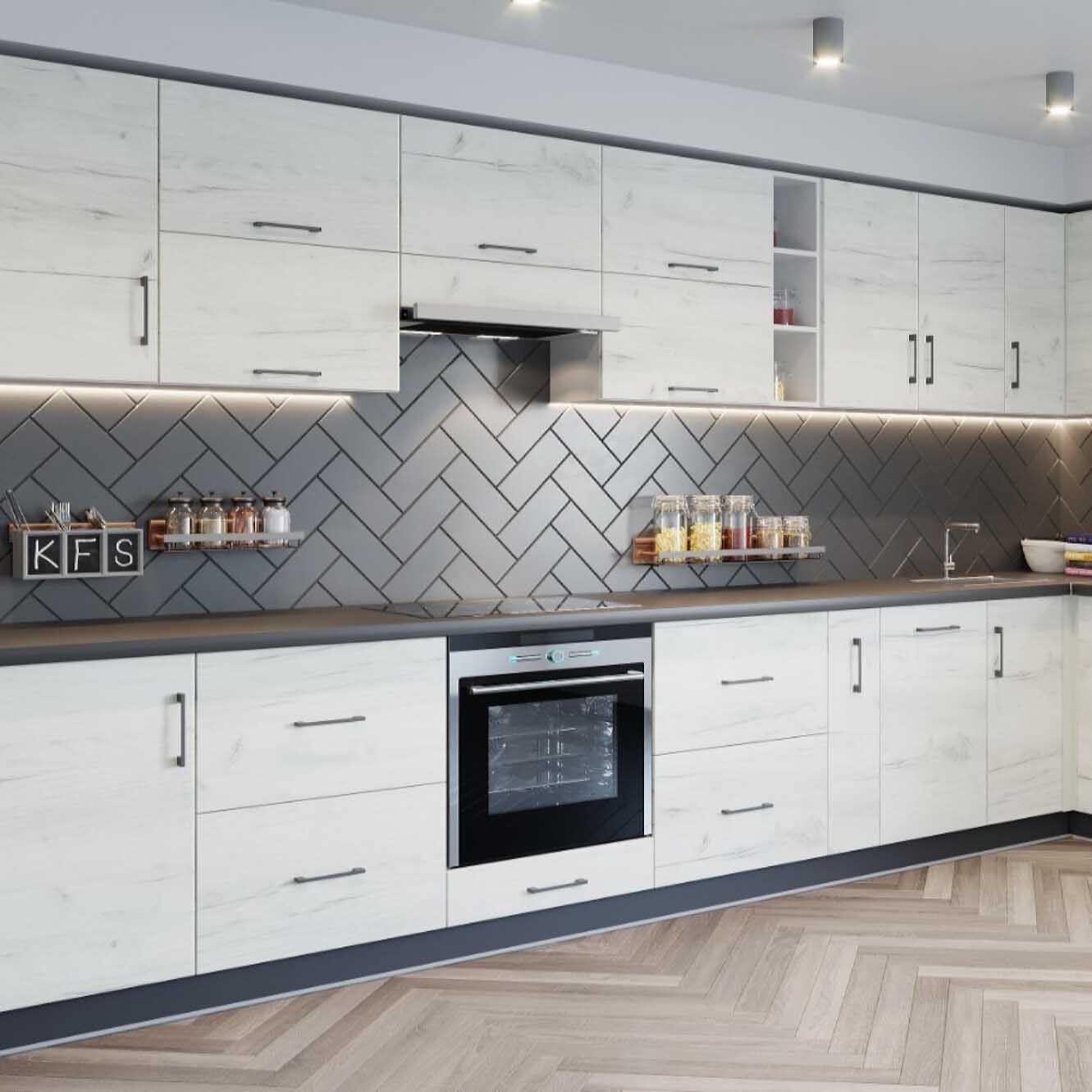 Фасад для посудомоечной машины Оптима ПМ-450 Нимфея Альба (Белый) (без столешницы) 450х16х713 мм (DTM-071466)