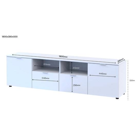 Тумба под ТВ Doros Рон 4 180х38х50 см Белый (DRS-011298)