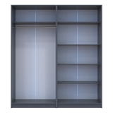 Комплект шкафов для одежды с полками Doros Промо (2 шт.) 180х48х204 см Графит (DRS-011463)